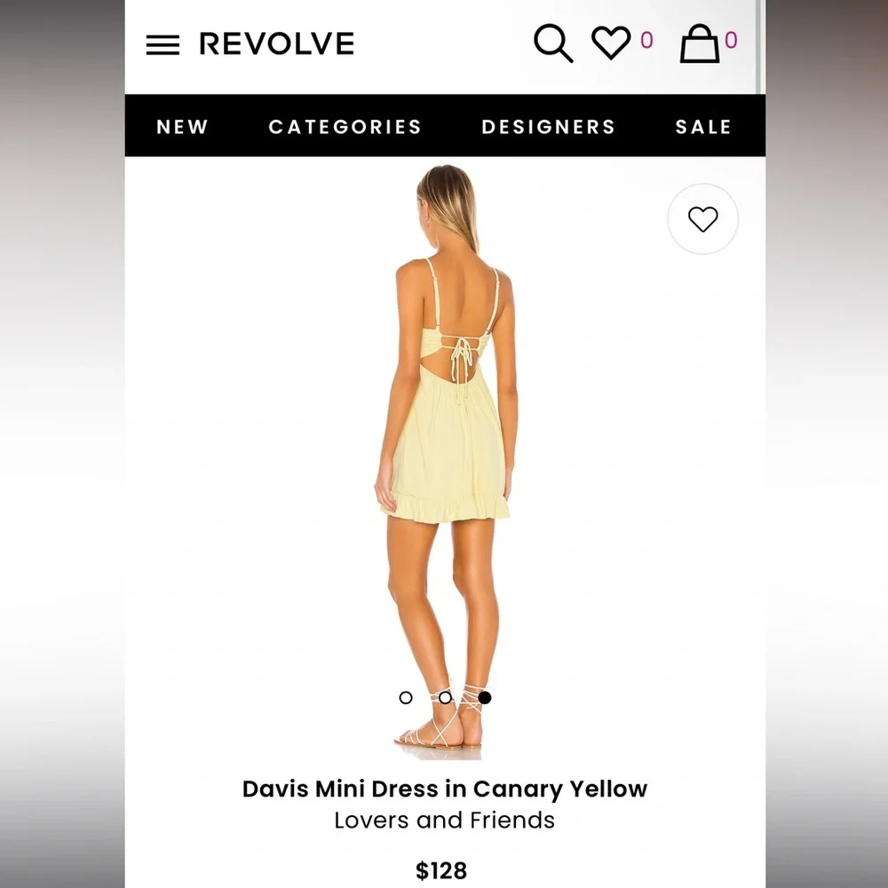 REVOLVE Privacy Please Yellow Davis Mini Dress